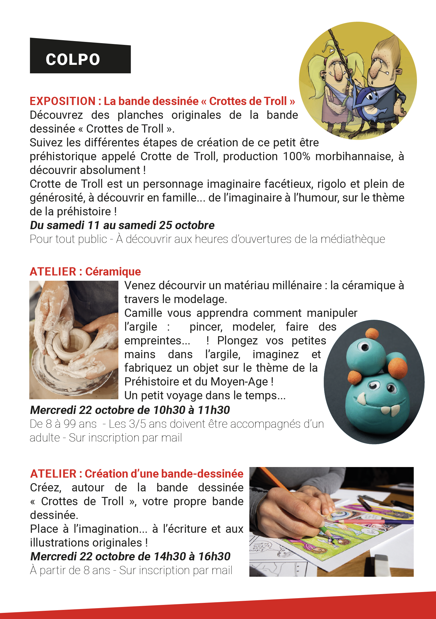Flyer ateliers Colpo